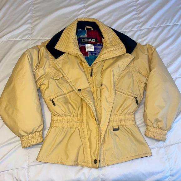 Head Jackets & Coats Head Vintage Ladies Sz M 8s 90s Winter Ski Jacket Fur Collar Cinch